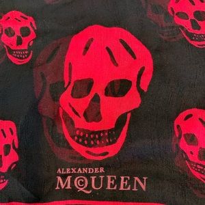 Alexander McQueen silk chiffon skull scarf